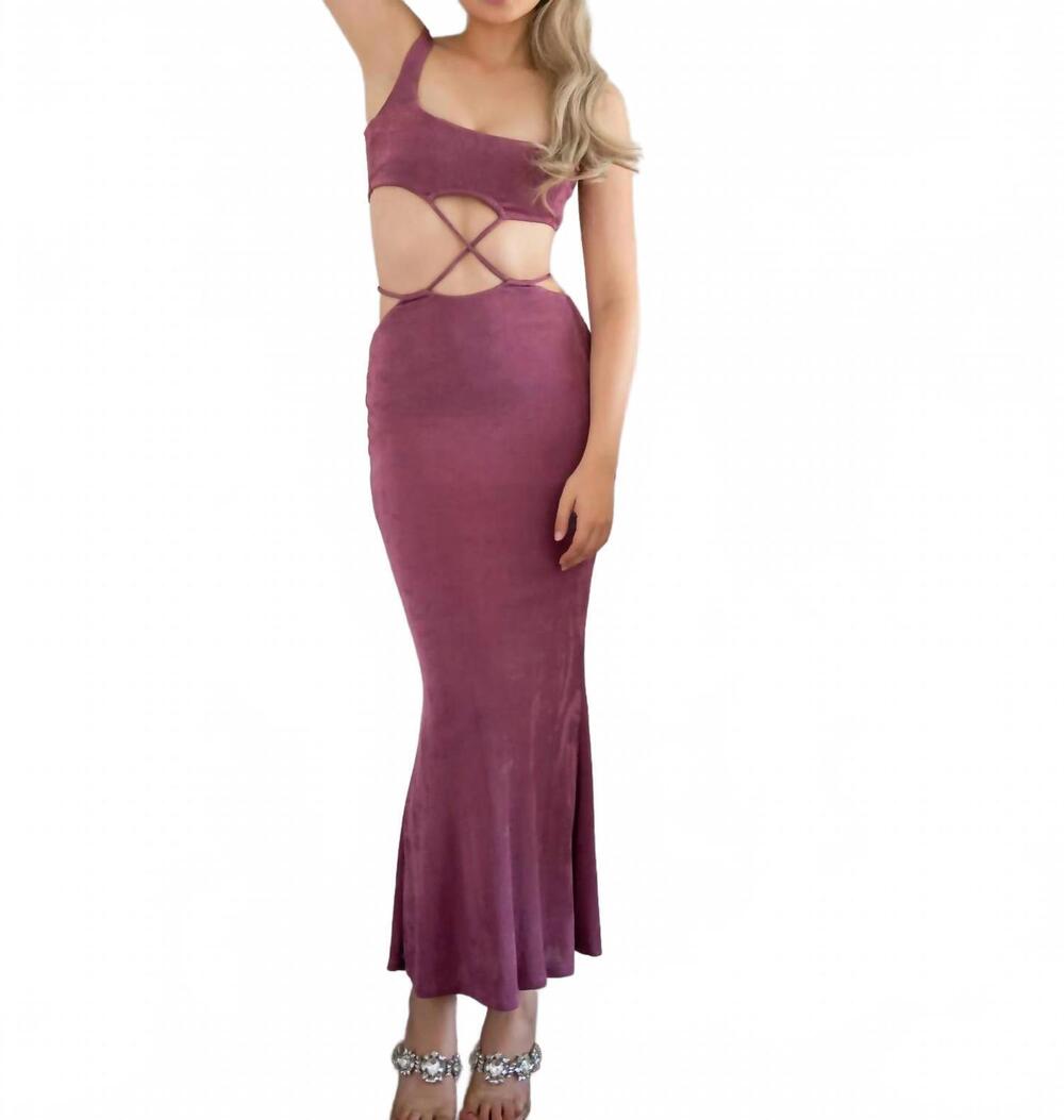 NEW SALTY astrid cutout maxi dress in purple